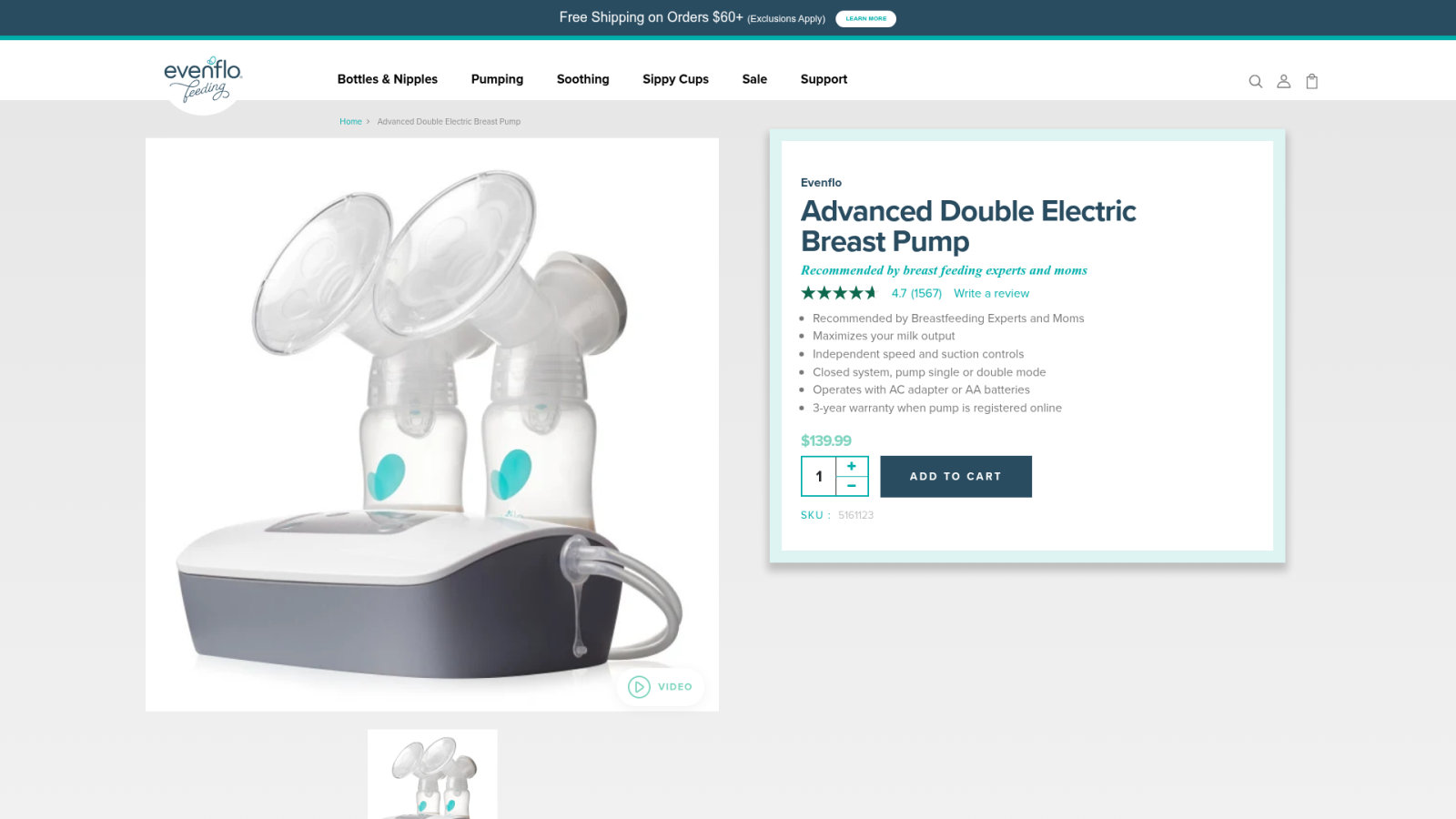 Evenflo Feeding Advanced : l'option économique sans compromis